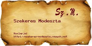 Szekeres Modeszta névjegykártya